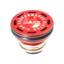 CABEZA PISTON MAXX MODEL C/DOBLE JUNTA TORICA CNC ALUMINIO ROJA