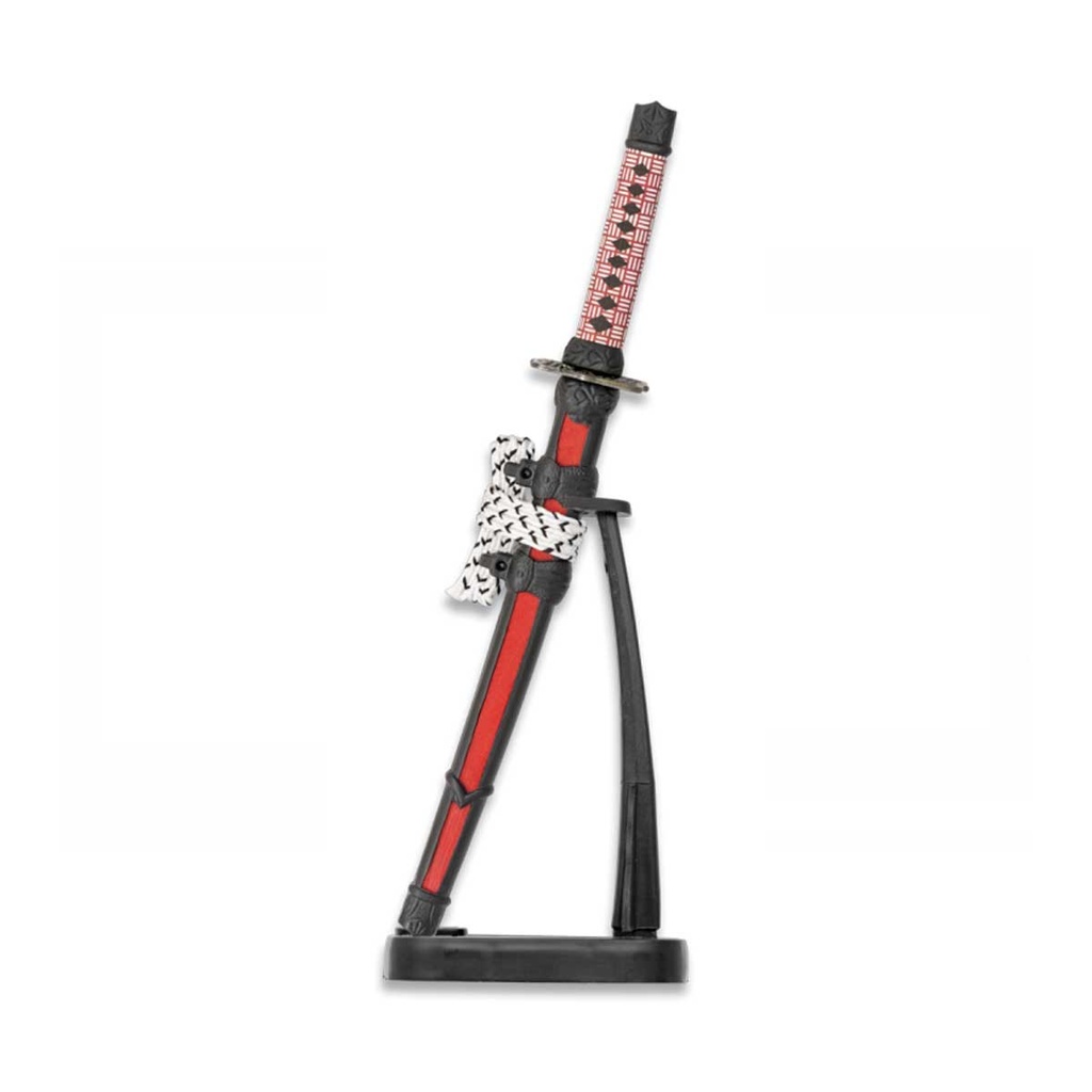 KATANA MINI TOLE10 4.5CM C/PEANA NEGRA-ROJA