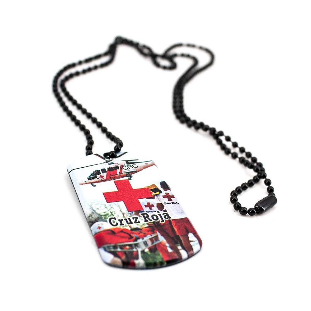 CHAPA C/CADENA CRUZ ROJA