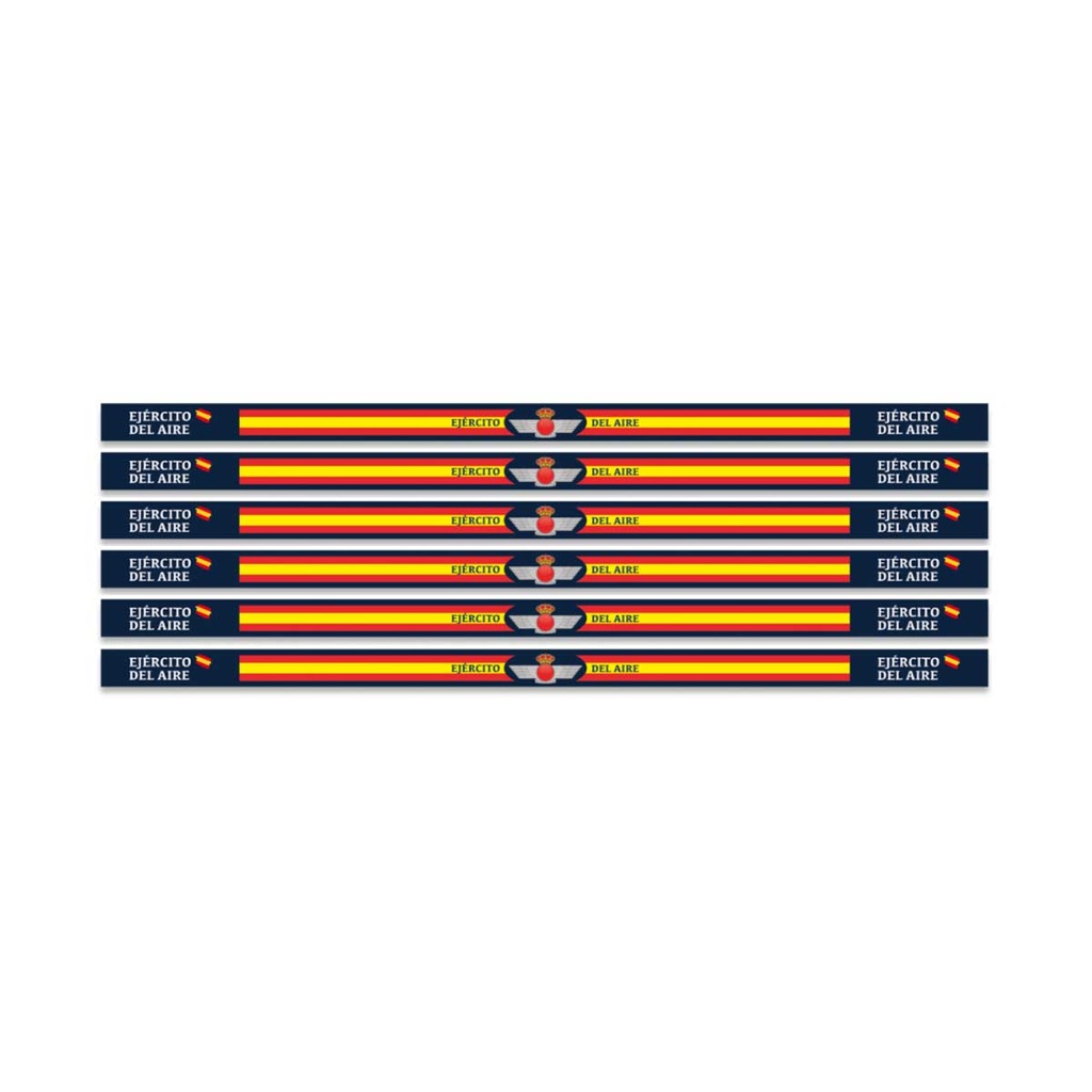 PULSERA CINTA BANDERA ESPAÑA 6PCS EJERCITO AIRE