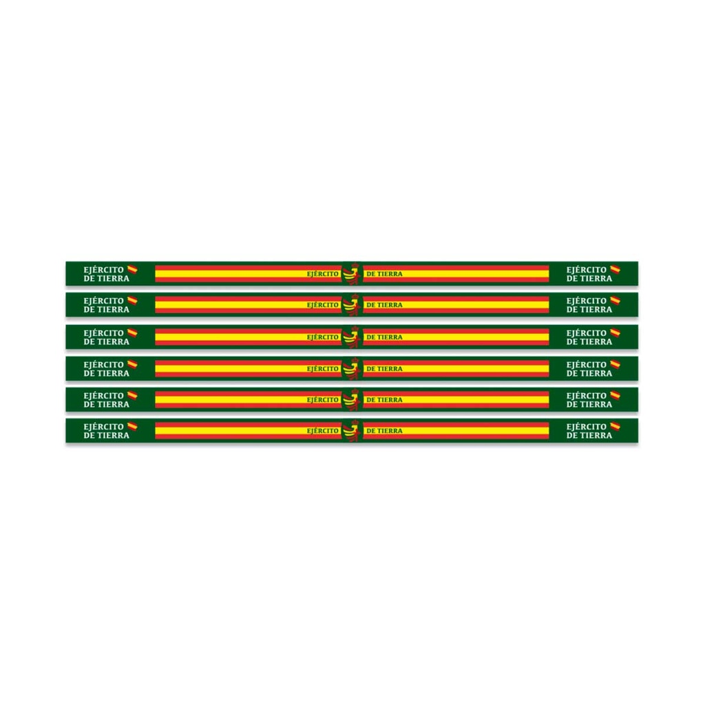 PULSERA CINTA BANDERA ESPAÑA 6PCS EJERCITO TIERRA