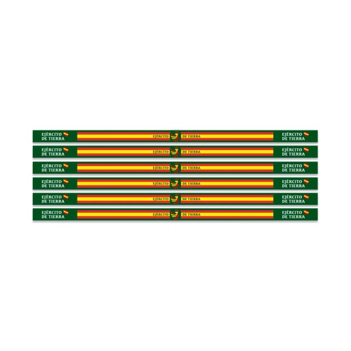 [16114] PULSERA CINTA BANDERA ESPAÑA 6PCS EJERCITO TIERRA
