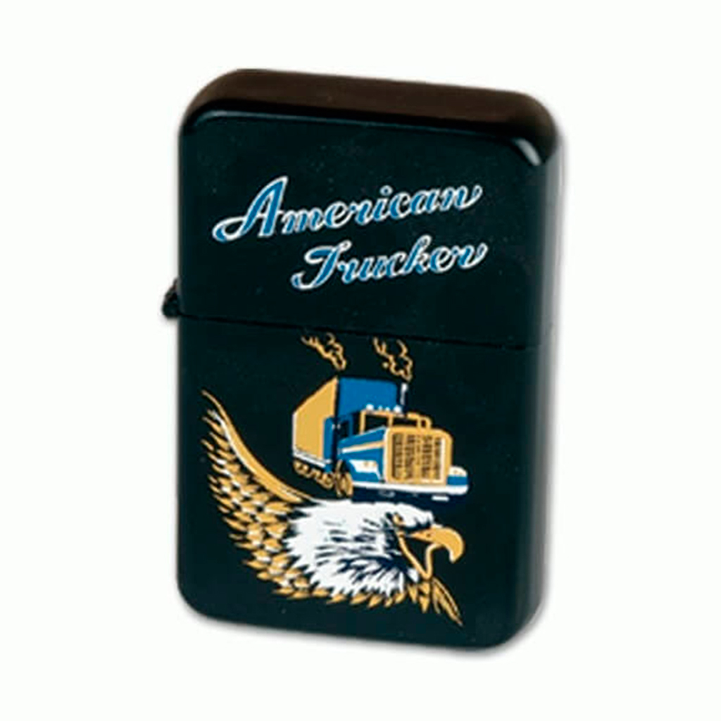 MECHERO ZIPPO AGUILA CAMION AMARILLO-CELESTE