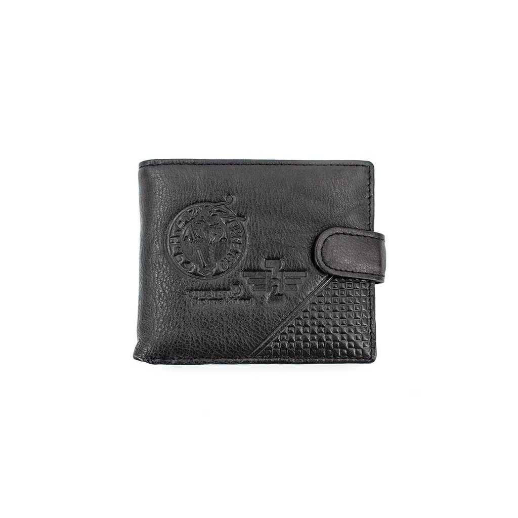 CARTERA PIEL GRABADO ESQUINA NEGRA