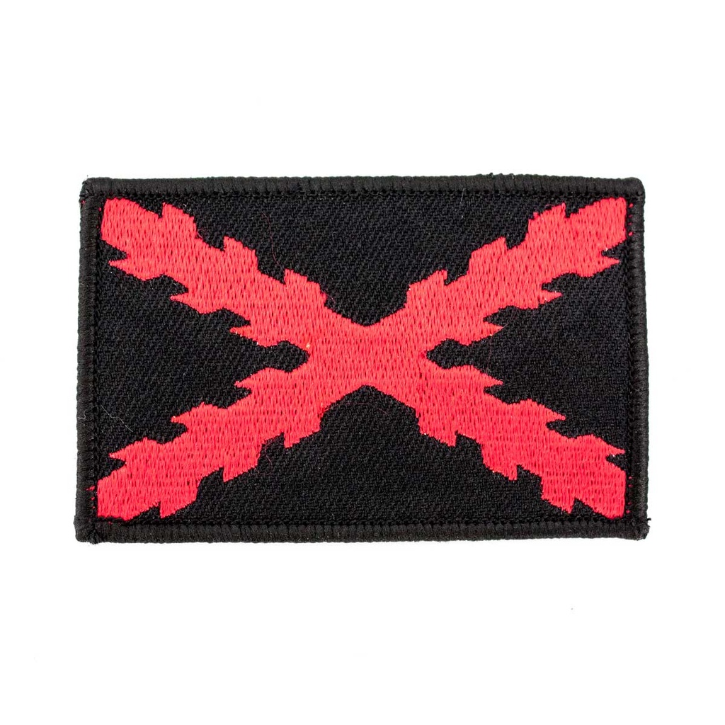 PARCHE BORGOÑA BORDADO C/VELCRO GR. NEGRO