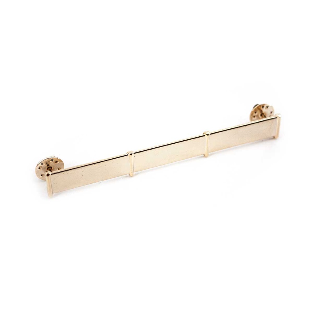 PASADOR METALICOS MILITARES 3 HUECOS DORADO