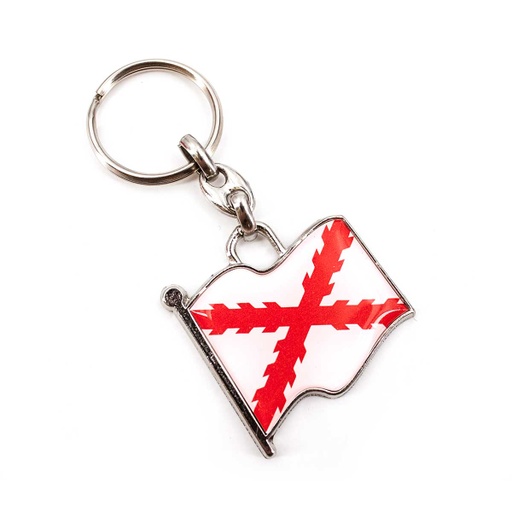 [DB-2111] LLAVERO BORGOÑA BANDERA BLANCO-ROJO