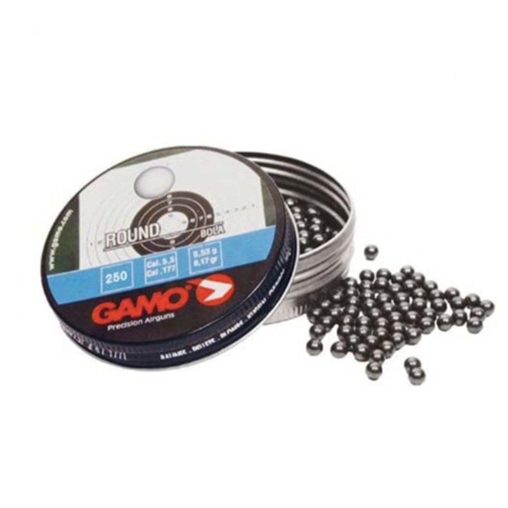 PERDIGONES GAMO 5.5 BOLA 250PCS PLATA