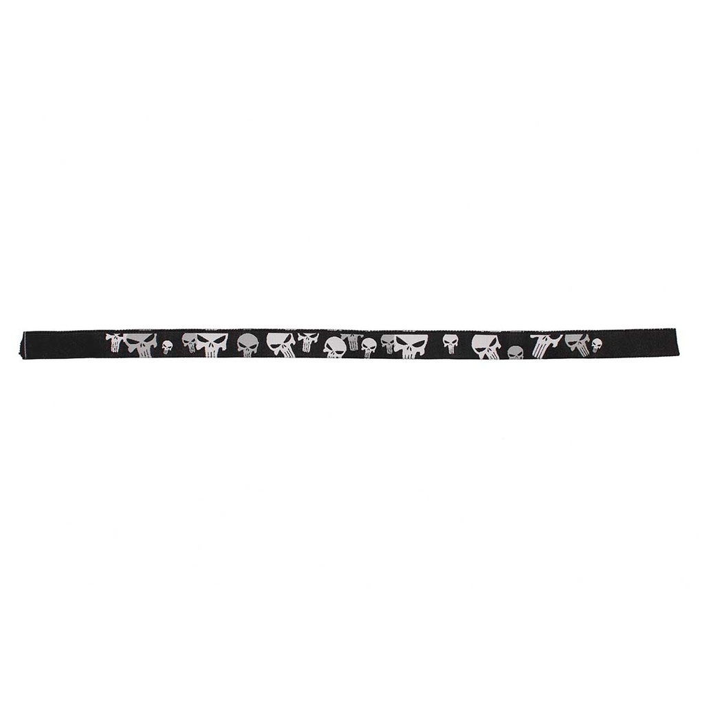PULSERA CINTA CALAVERA PUNISHER 6PCS NEGRA