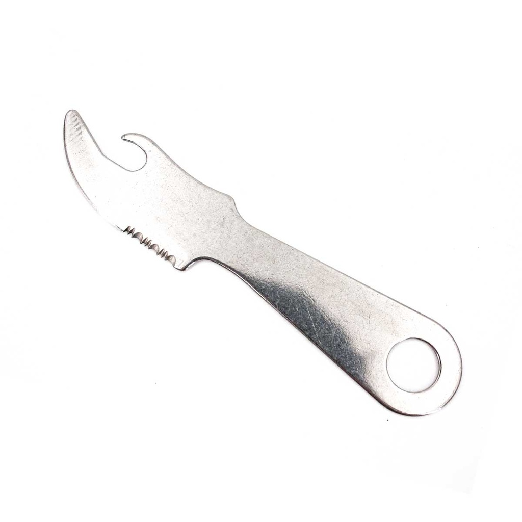 CUCHILLO MILITAR CORTO ACERO PLATA