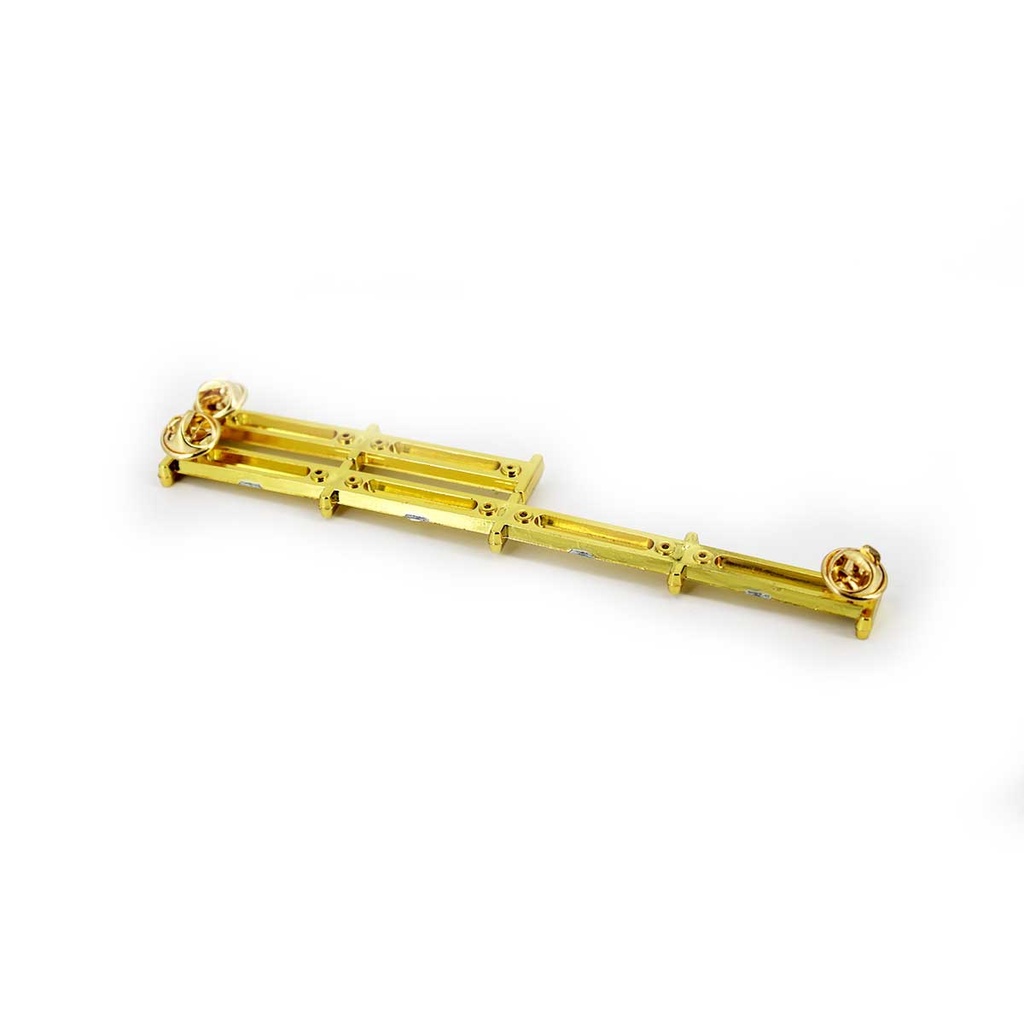 PASADOR PVC MILITARES AUTOMONTAJE 6 HUECOS DORADO
