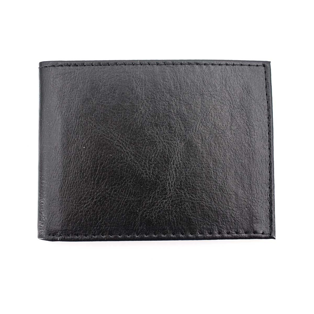 CARTERA PIEL BILLETERO 4 COMPARTIMENTOS REDONDO NEGRA