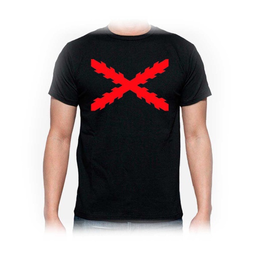 [IW-100191-BK-S] CAMISETA IMMORTAL CRUZ BORGOÑA NEGRA (S)