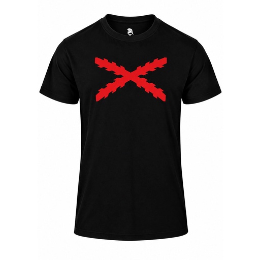 [IW-100191-BK-2XL] CAMISETA IMMORTAL CRUZ BORGOÑA NEGRA (2XL)