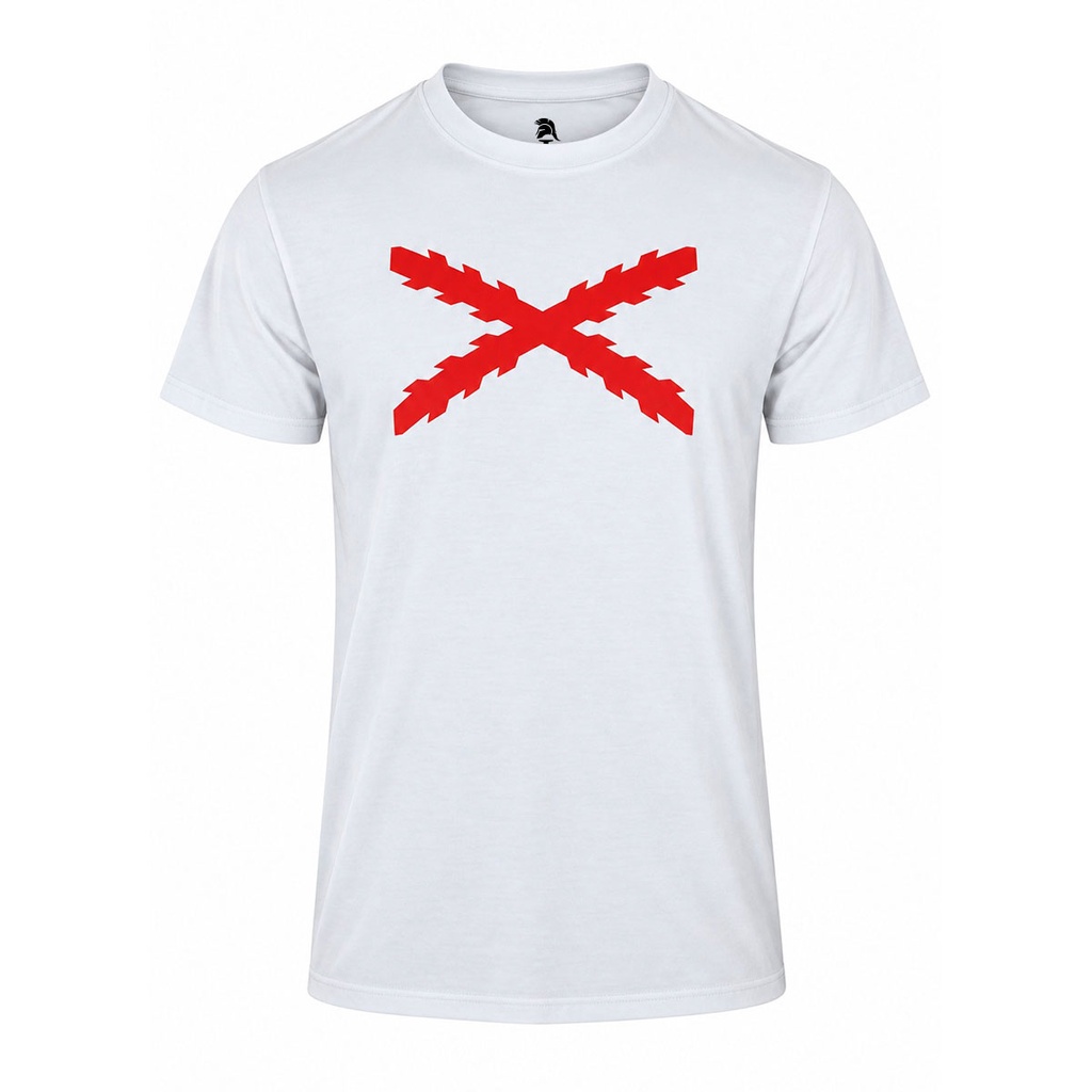 CAMISETA IMMORTAL CRUZ BORGOÑA BLANCA