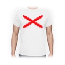 CAMISETA IMMORTAL CRUZ BORGOÑA BLANCA