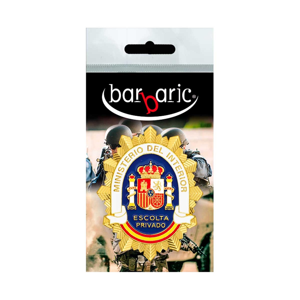 PLACA CARTERA BARBARIC ESCOLTA PRIVADO
