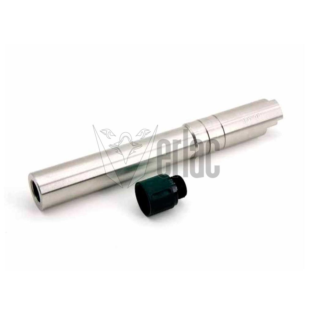 AIP STAINLESS STEEL THREADED OUTER BARREL-TM HI-CAPA 5.1 SILVER