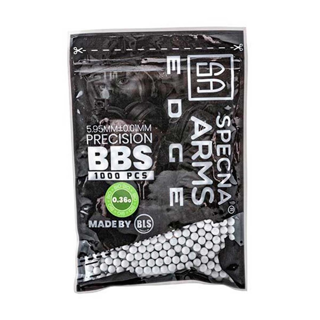 BOLAS SPECNA ARMS EDGE BIO PRECISION BLS 0.36G 1000RDS BLANCA