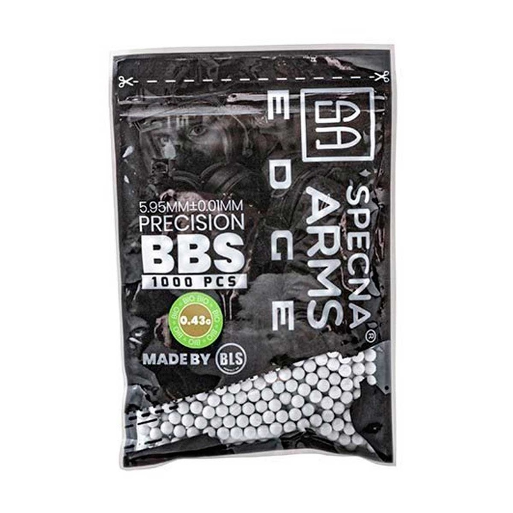 BOLAS SPECNA ARMS EDGE BIO PRECISION BLS 0.43G 1000RDS BLANCA