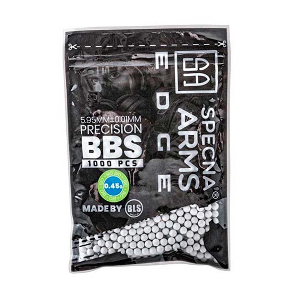 BOLAS SPECNA ARMS EDGE BIO PRECISION BLS 0.45G 1000RDS BLANCA