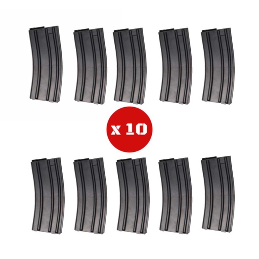 [19615A-10] CARGADOR FUSIL M4 ASG 140RDS 10PCS NEGRO
