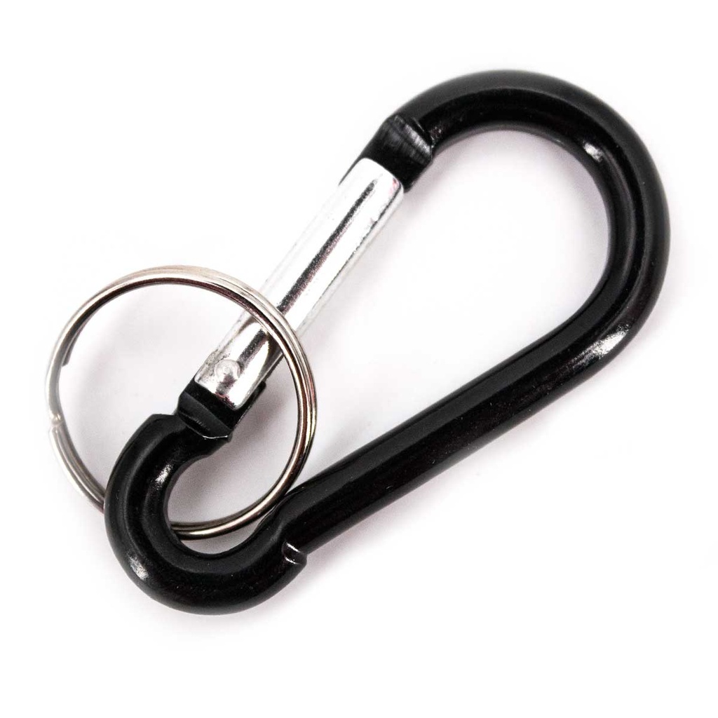 MOSQUETON LLAVERO GR. M255 8CM NEGRO