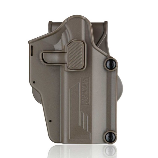 [2-R2UH102/AM-UHF] FUNDA PISTOLA RIGIDA AMOMAX UNIVERSAL AM-UH TAN