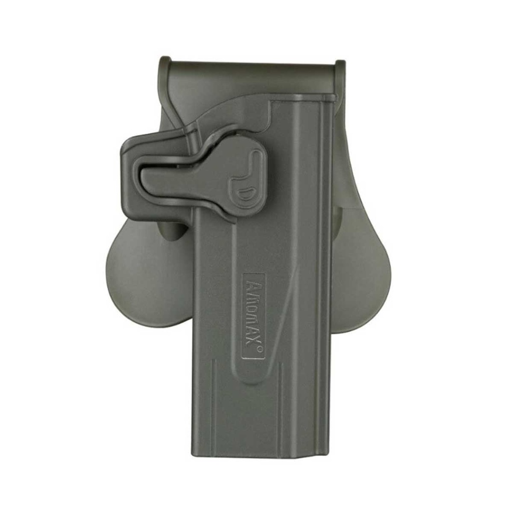 FUNDA PISTOLA RIGIDA AMOMAX HI-CAPA VERDE