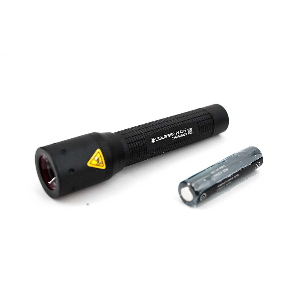 LINTERNA LED LENSER P3 CORE 90 LM NEGRA