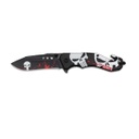NAVAJA  ALBAINOX CON CAJA ABS PUNISHER 8.5CM NEGRO/BLANCO