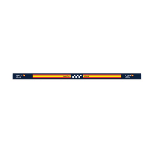 [16119] PULSERA CINTA BANDERA ESPAÑA 6PCS POLICIA LOCAL