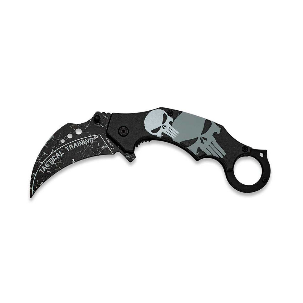 NAVAJA ALBAINOX KARAMBIT ENTRENAMIENTO PUNISHER NEGRA