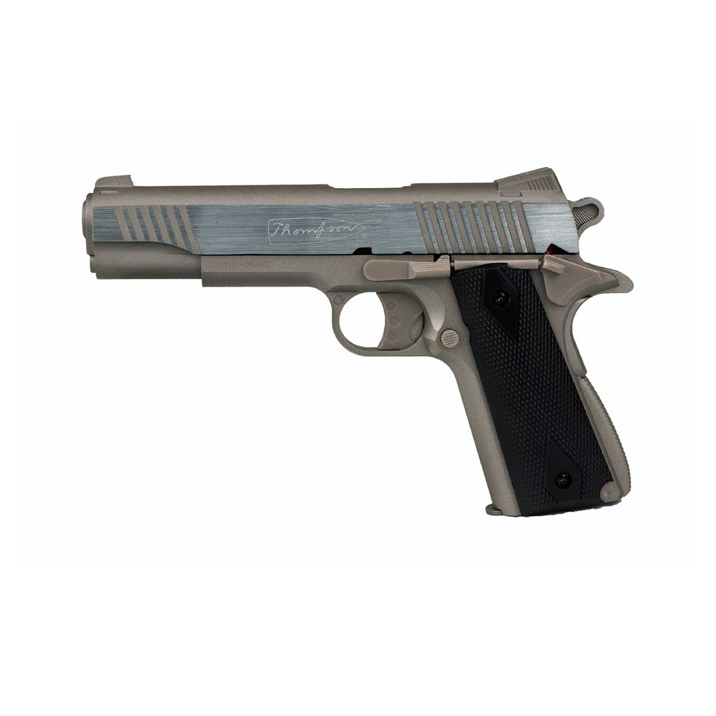 PISTOLA THOMPSON 1911 4.5MM CO2 PLATA-NEGRA