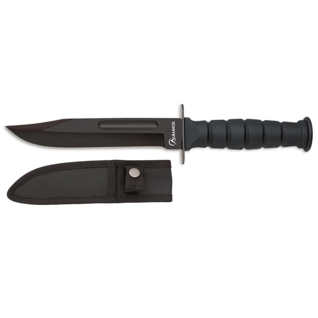 CUCHILLO ALBAINOX TACTICO 10.8 CM NEGRO