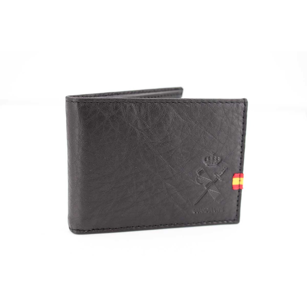 CARTERA PIEL BANDA ESPAÑA GUARDIA CIVIL NEGRA