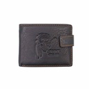 CARTERA PIEL CALAVERA PIRATA PAÑUELO NEGRO