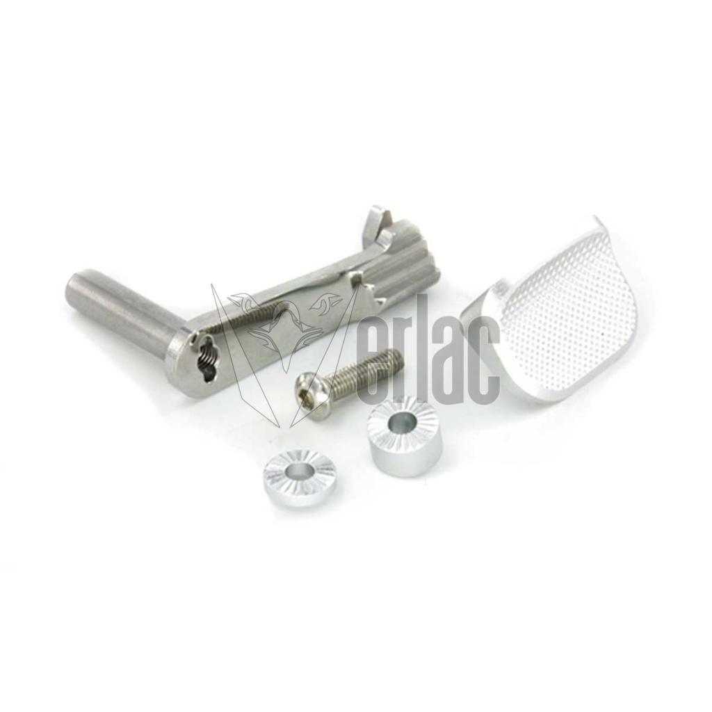 AIP STAINLESS SLIDE STOP WITH THUMBREST HI-CAPA 5.1/4.3 SILVER