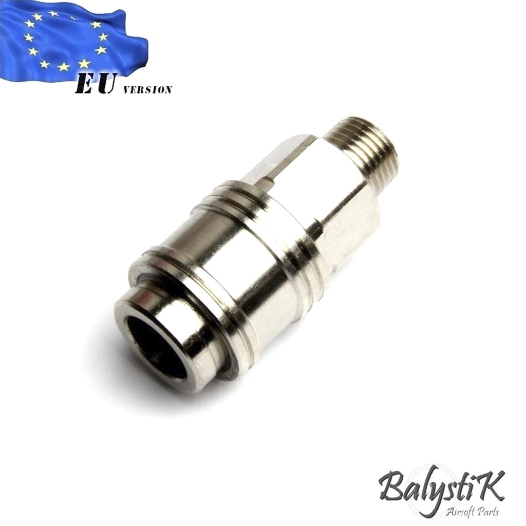 ADAPTADOR LINEA HPA BALYSTIK HEMBRA 1/8 NPT EU NEGRO