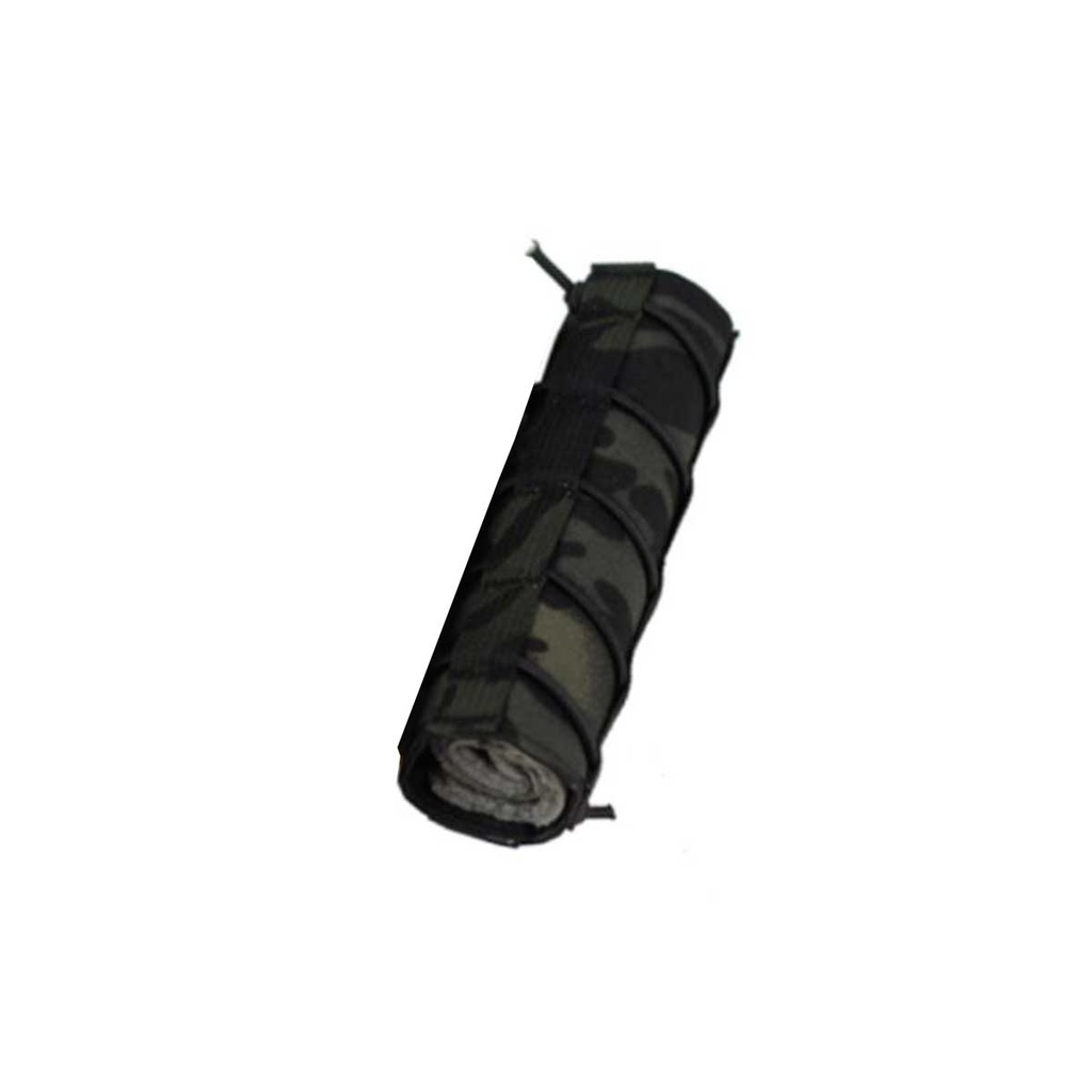 FUNDA SILENCIADOR 17,5MM MULTICAM BLACK