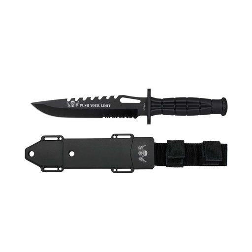 [32568] CUCHILLO ALBAINOX TACTICO FUNDA RIGIDA NEGRO