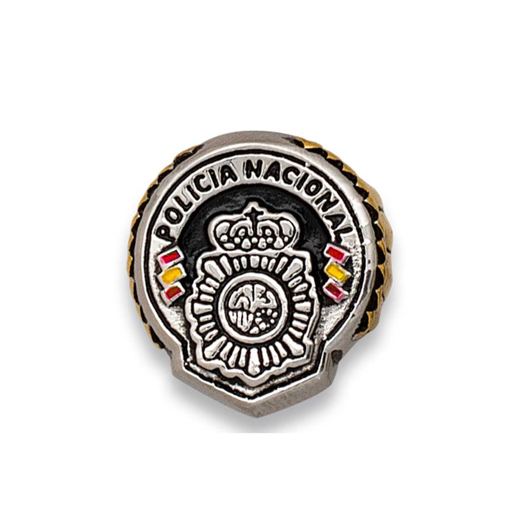 ANILLO ACERO POLICIA NACIONAL