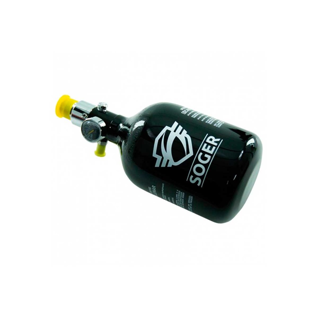 BOTELLA HPA SOGER  0.44L 3000 PSI ALUMINIO NEGRA