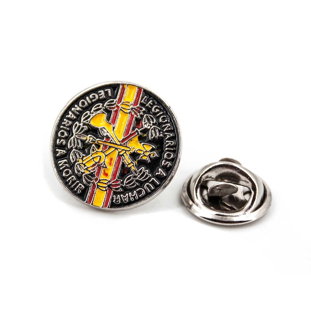 PIN LEGIONARIOS A LUCHAR NEGRO