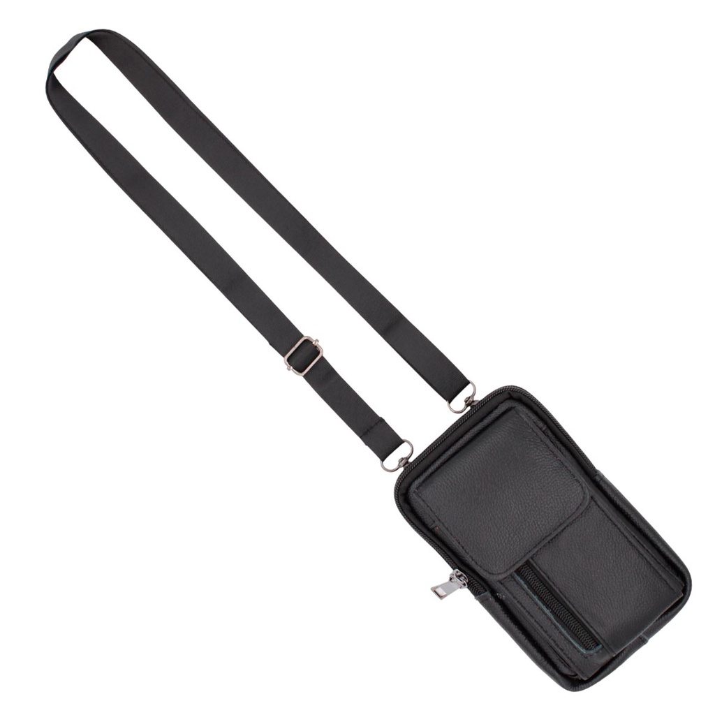 BOLSITO FASHION PIEL TAPA CREMALLERA NEGRO