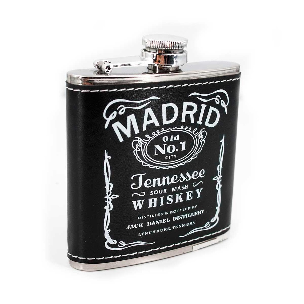 PETACA MADRID TENNESSEE NEGRO-PLATA