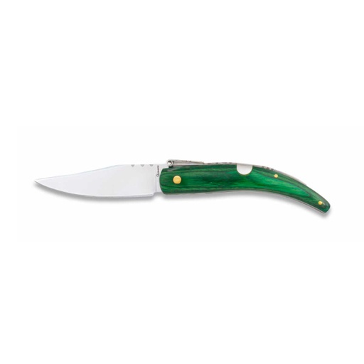 [01089] NAVAJA PALANQUILLA 8.6 CM MADERA VERDE
