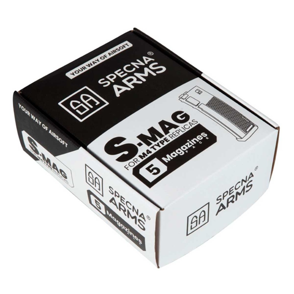 CARGADOR FUSIL SPECNA ARMS M4 125RDS 5PCS STANDARD TAN