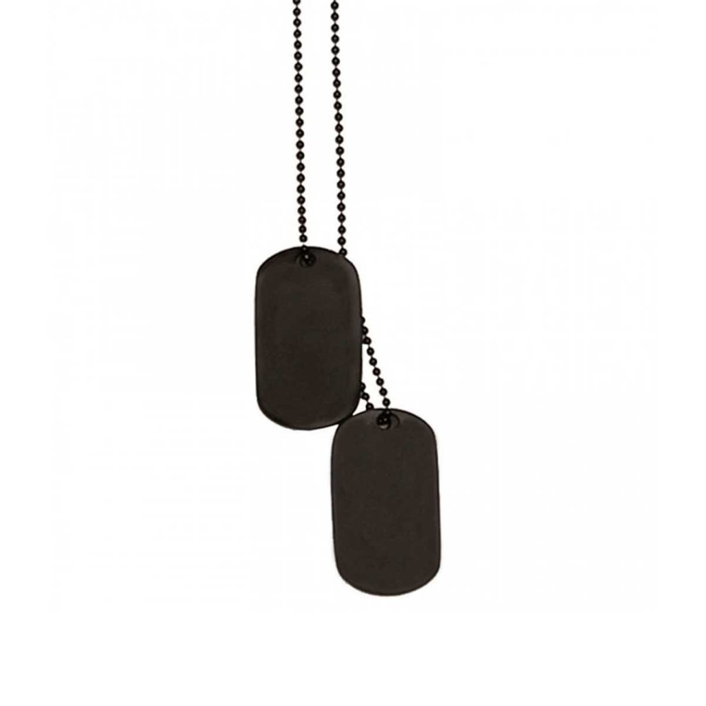 CHAPA IDENTIFICACION USA 2PCS NEGRA