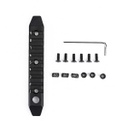 RAIL METAL 9 HUECOS M-LOK/KEYMOD ALUMINIO NEGRO